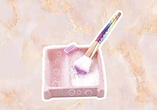 Tweezer Tweezer - Mini Mexican Washboard for Makeup Brush Cleaner Handmade, Brush Cleaning, Washing Tool Cosmetic Brush Clanear, Mexican Lavaderito, Lavadero Miniatura Artesanal, Brush Washer (Lila)