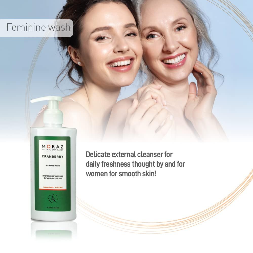 Moraz Moraz Cranberry Feminine Wash - Intimate Wash that Gently Cleanses, Moisturizes - Maintains Natural PH Balance - Prevents Unpleasant Odors - 8.45 oz