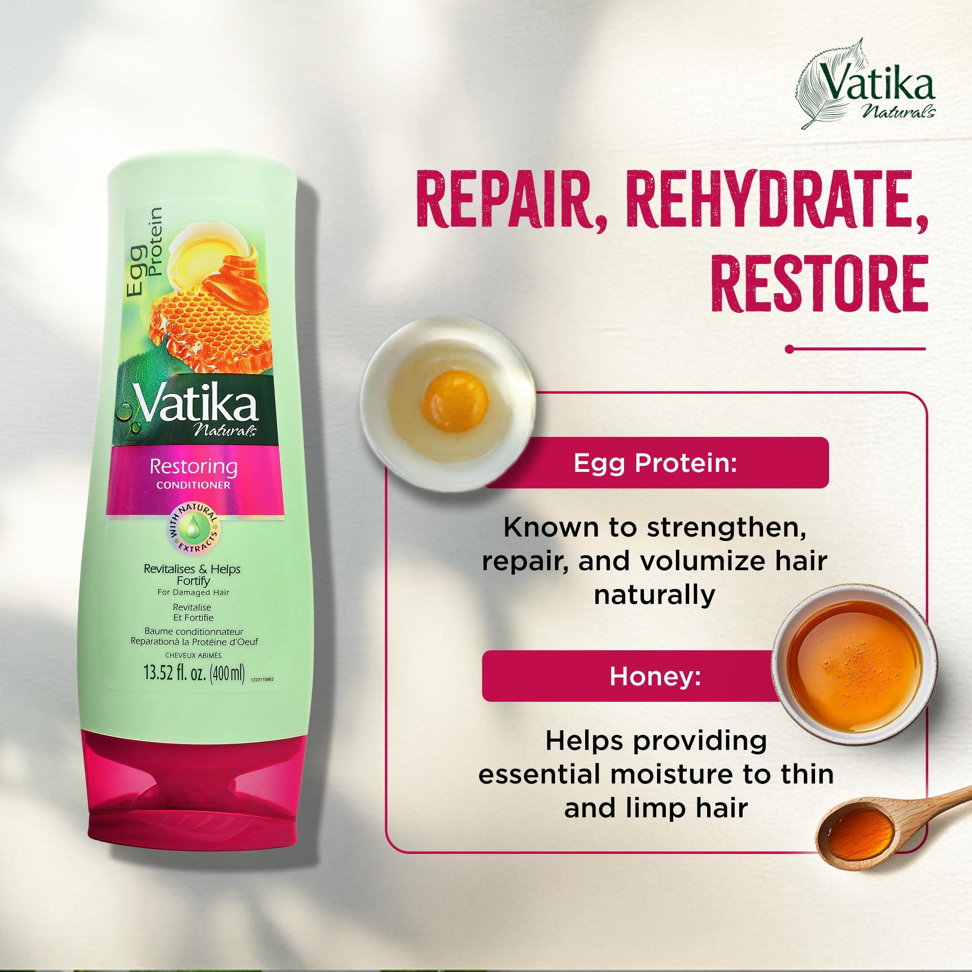 Vatika Naturals Dabur Vatika Naturals Shampoo and Conditioner Set (Egg Protein)