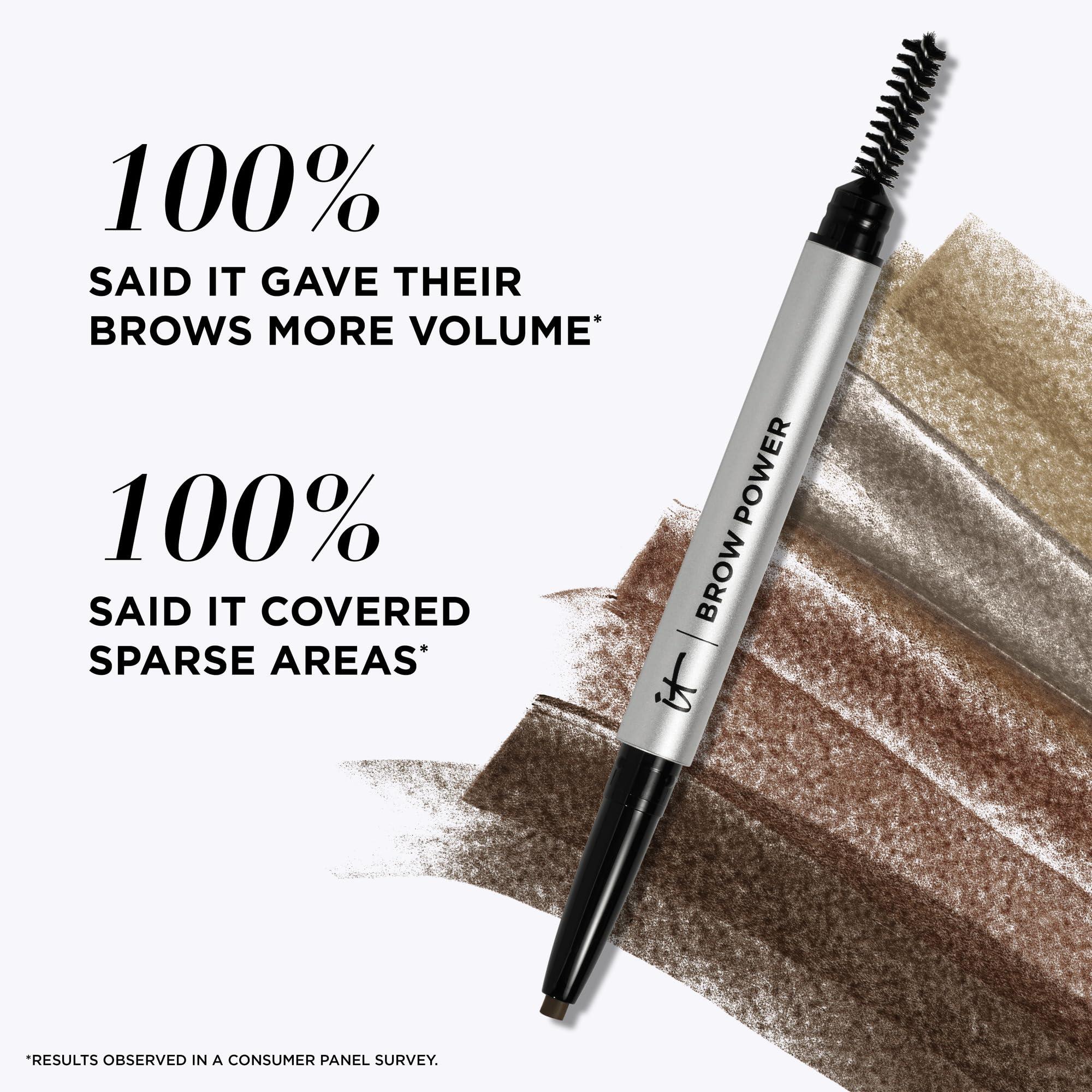 IT Cosmetics IT Cosmetics Brow Power Eyebrow Pencil - Universal Shades - Long-Lasting Eyebrow Pencil, Budge-Proof Formula - With Biotin - Natural-Looking Brow Pencil with Hair Like Strokes - Built-in Spoolie Brush