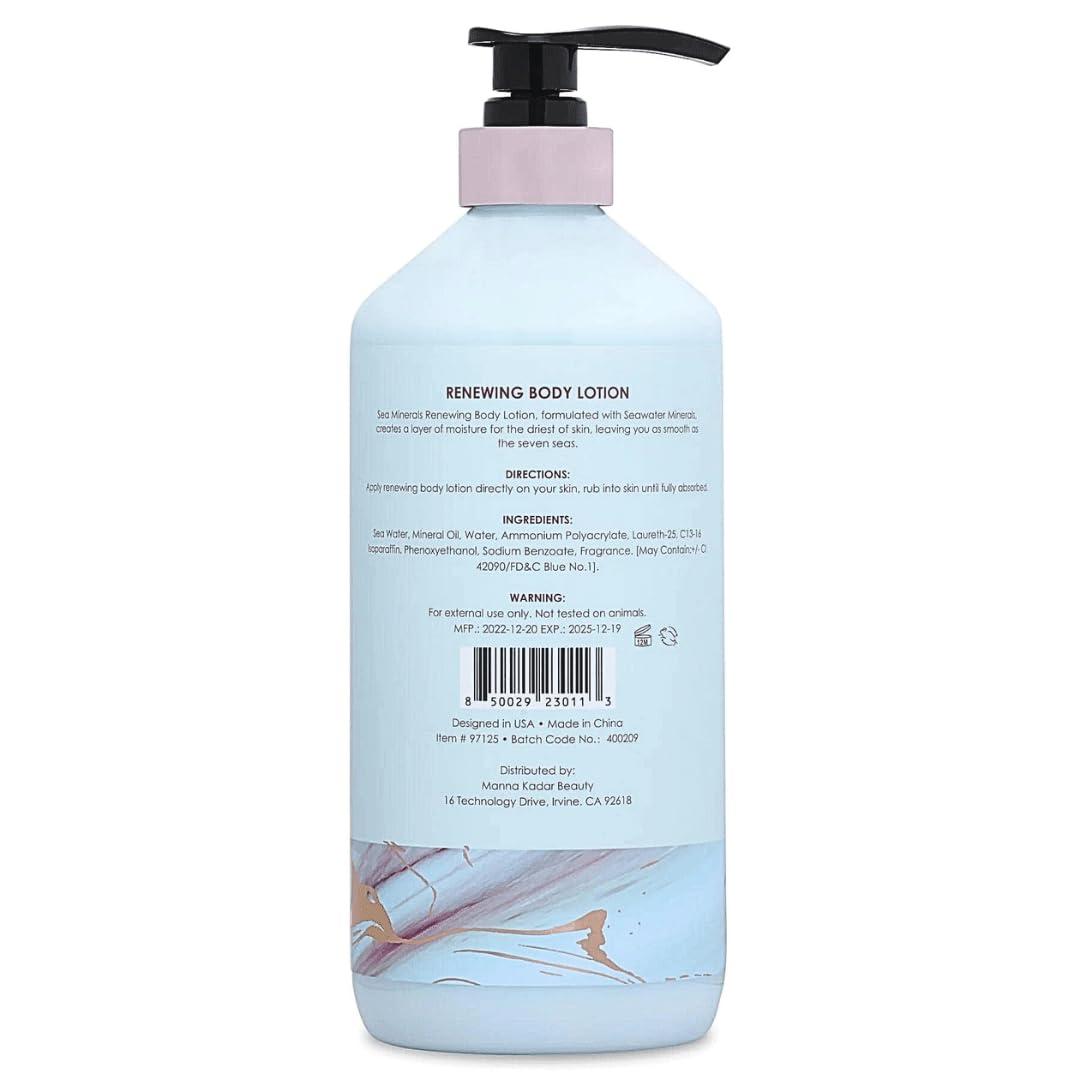 Manna Kadar Manna Kadar Beauty Dead Sea Minerals Renewing Body Lotion, Eucalyptus & Marine Collagen - Creates Layer of Moisture, Skin Feels Smooth & Rejuvenated, Moisturizes, Non-Greasy, Soothes Dry Skin