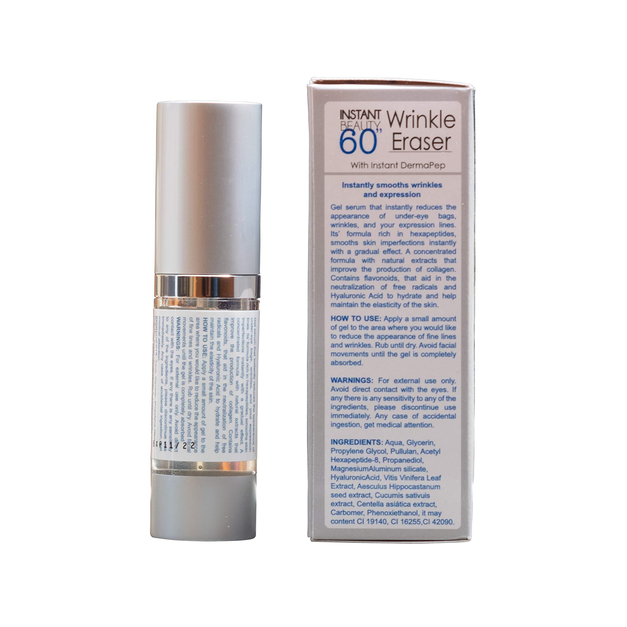 BRANIA Instant Beauty 60" Wrinkle Remover - Face Serum - Wrinkle Eraser - Instantly smooths Wrinkles and Expression Lines