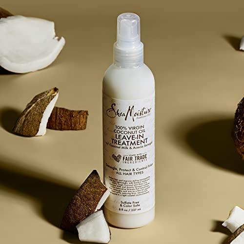 SheaMoisture Shea Moisture 100 Percent Virgin Coconut Oil Leave-In Treatment, 8 Ounce