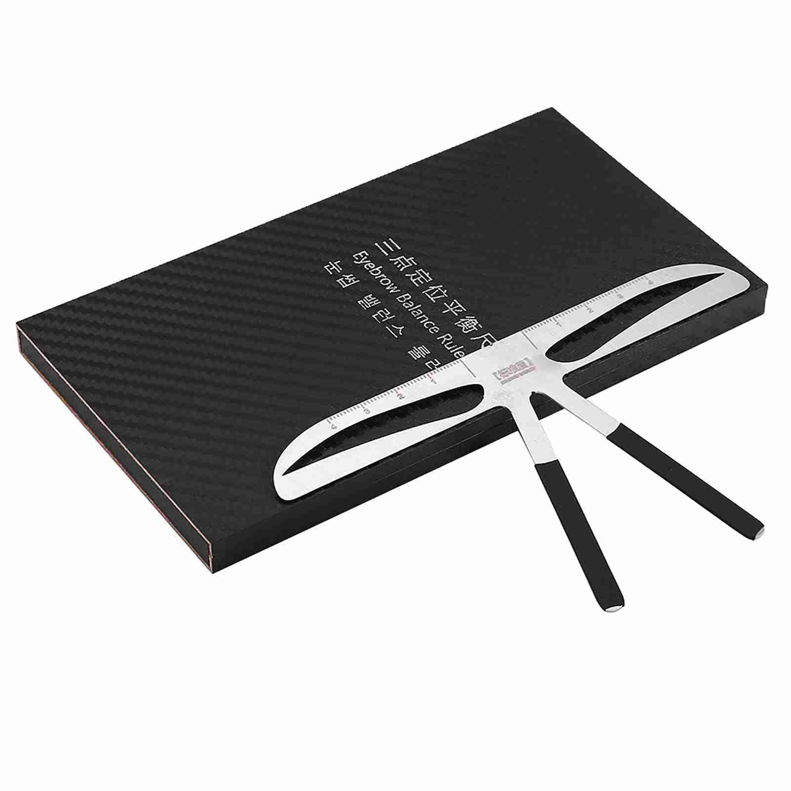 GOTOTOP Permanent Eyebrow Ruler Eyebrow Measure Balance Extension Ruler, Three Point Positioning Design Eyebrow Shape Stencil (Standard Eyebrows)