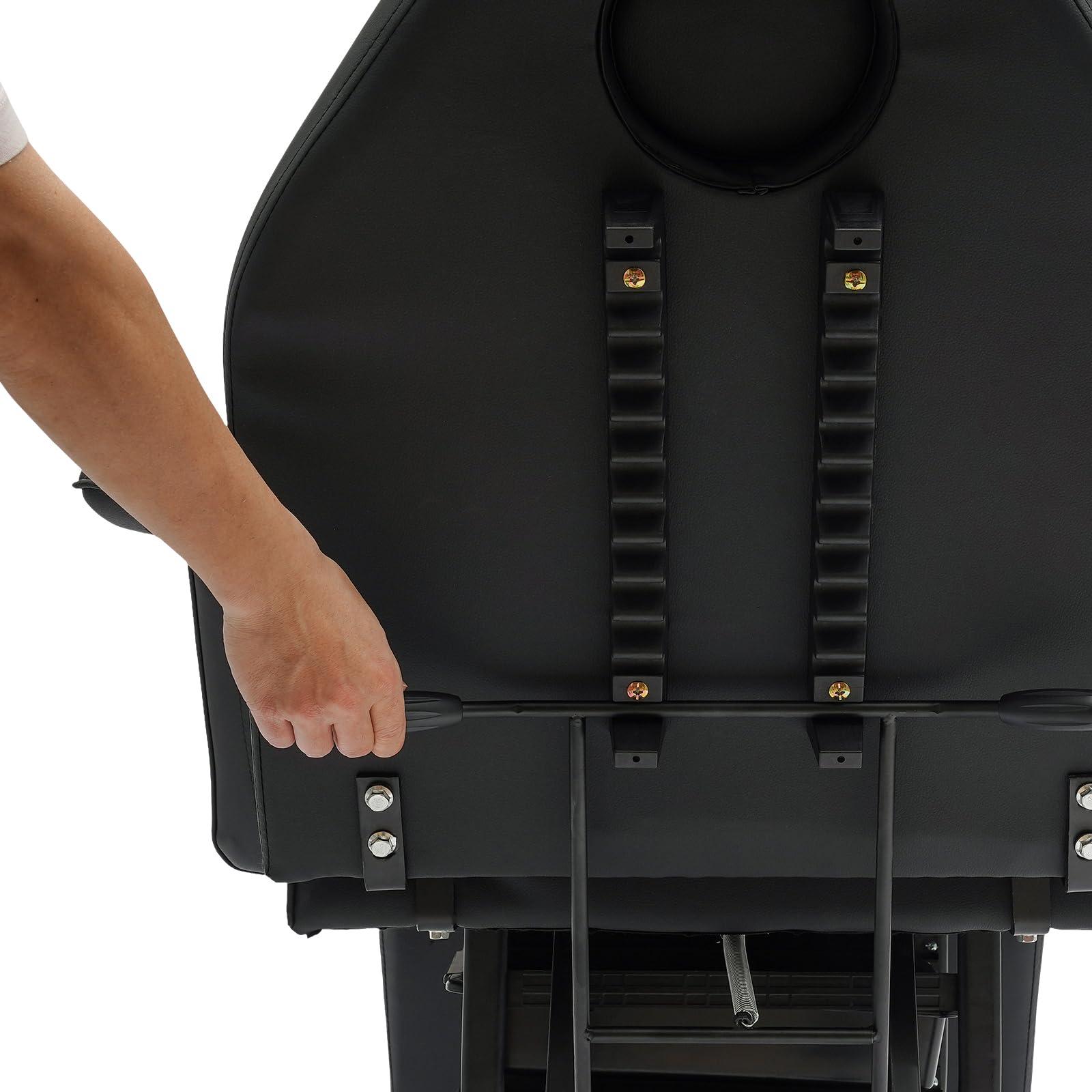 ZAWAYINE Artist Hand Tattoo Chair Salon Chair for Client with Tray Facial Bed Lash Bed for Eyelash Extensions Massage Table Bearing Capacity 441Lbs (Black)