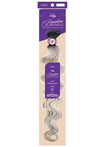 Outre Outre Purple Pack Weaves Yaki Wavy Style Human Hair Blend - NATURAL BODY 36 Inch (DR3/BAPK) 1.0 Count