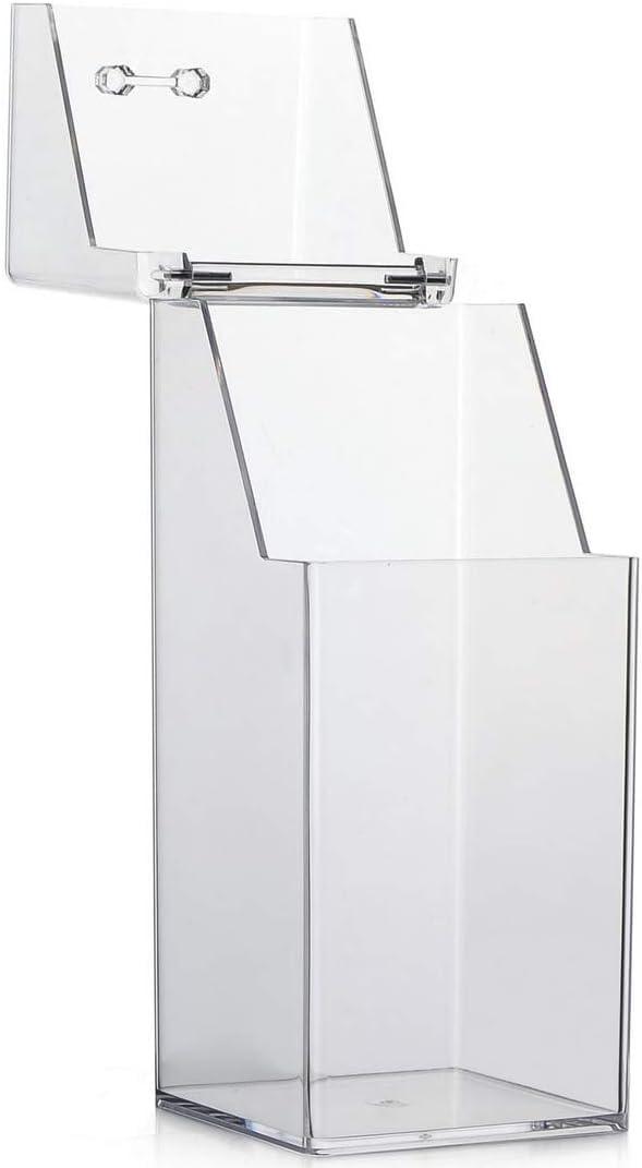 Generic Makeup Brush Holder with Dustproof Lid, Clear Acrylic Cosmetic Brush Storage Box, Cosmetic Brush Organizer Storage Container