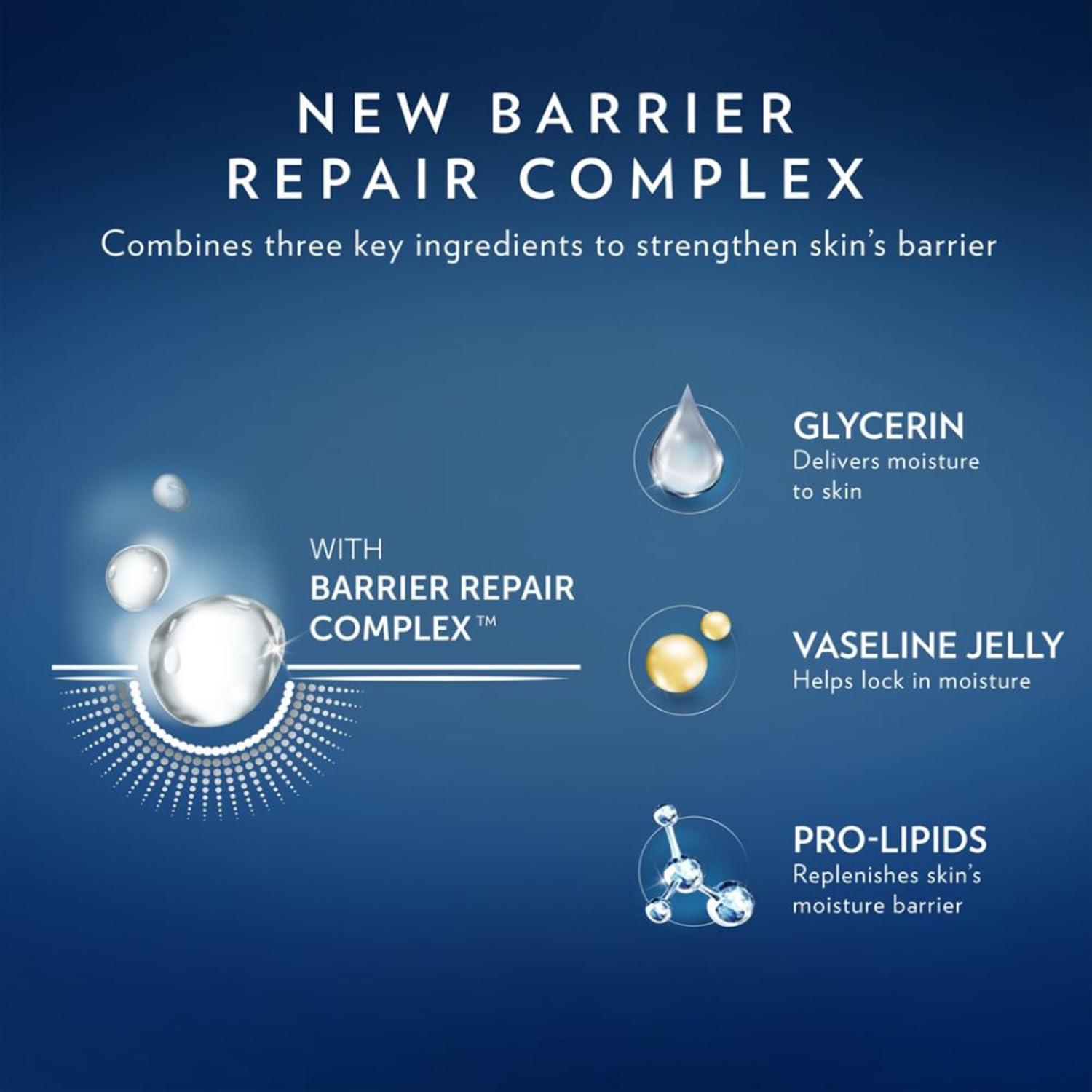 Vaseline Vaseline Eczema Lotion, Calming Therapy Cream 2-Pack with Colloidal Oatmeal + Original Vaseline Lip Therapy for Dry Lips with Petroleum Jelly (3 Piece Set)