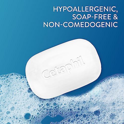 Cetaphil CETAPHIL Gentle Cleansing Bar, 4.5 oz Bar (Pack of 6), Nourishing Cleansing Bar For Dry, Sensitive Skin, Non-Comedogenic, (Packaging May Vary)