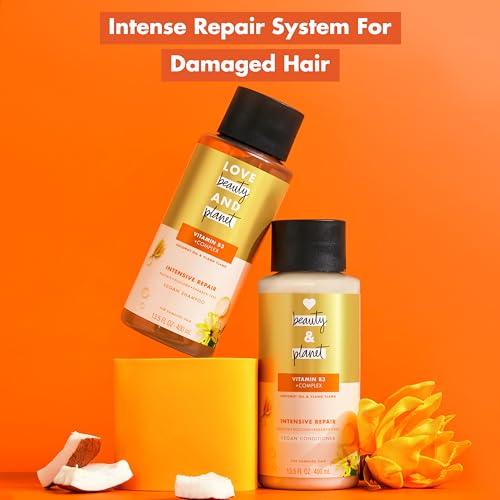 Love Beauty And Planet Love Beauty and Planet Shampoo with Vitamin B3 Coconut Oil & Ylang Ylang for Intensive Repair for Damaged Hair Sulfate, Silicone, & Paraben Free. Cruelty-Free. 13.5 oz