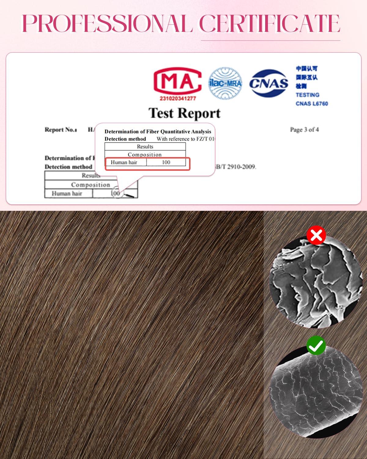 Benehair Benehair Nano Tip Hair Extensions Remy Human Hair Dark Brown Nano Ring Hair Extensions Real Human Hair 16 Inch Straight Brown Nano Bead Hair Extensions Human Hair 50G