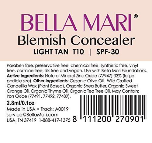 Nature's Brands Natural Blemish Concealer Stick by Bella Mari (Light TanT10)