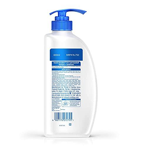 Head & Shoulders Head & Shoulders 2-in-1 Active Protect Anti Dandruff Shampoo + Conditioner, 650ml