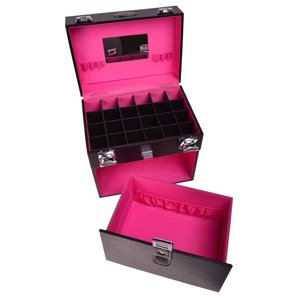 SHANY SHANY Color Matters - Makeup Travel Case Nail Accessories Organizer and Makeup Train Case - Makeup Storage Box - Black