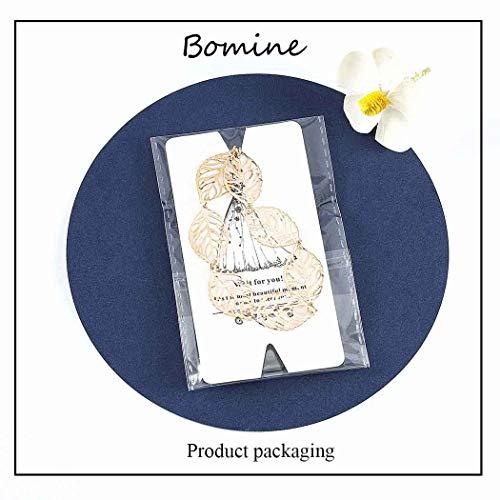 Bomine Bomine Boho Layered Disc Necklace chain Turquoise Pendant Necklaces Jewelry for Women and Girls (Gold)