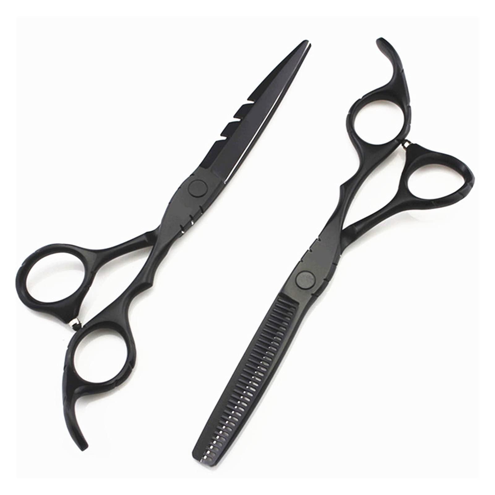 AMREWQYL zwart Barber Scissors, Hair Thinning Scissors, Barber Scissors, Hairdressing Scissors Hair Cutting Shears