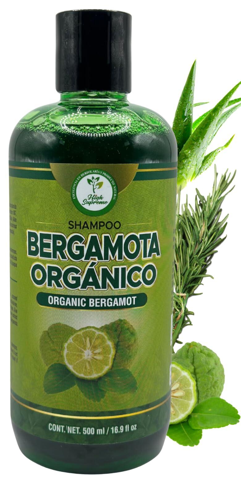 HIGH SUPREME HIGH SUPREME Shampoo organic bergamot (16.9 fl oz) with aloe vera & rosemary SHAMPOO ORGANICO BERGAMOTA con Sabila & Romero Cont. net. 500 ml