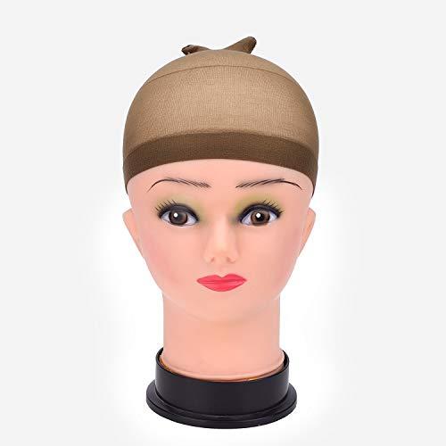EBOOT eboot 3 Pack Wig Caps (Light Brown Nylon Caps and Light Brown Mesh)