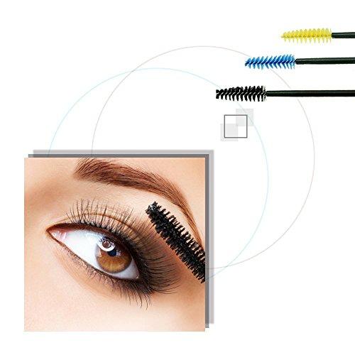 La Tartelette La Tartelette 300 Pieces Disposable Eyelash Brushes Mascara Wands Cosmetic Applicators Eye Lash Makeup Tool Kit, 5 Colors