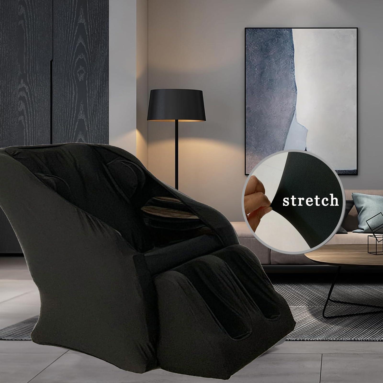 PHASFBJ PHASFBJ Massage Chair Full Body Cover,Waterproof Dust Proof Recliners Covers for Cat and Dog Scratch Proof Stretch Protectors Machine Washable,Black,Package 3