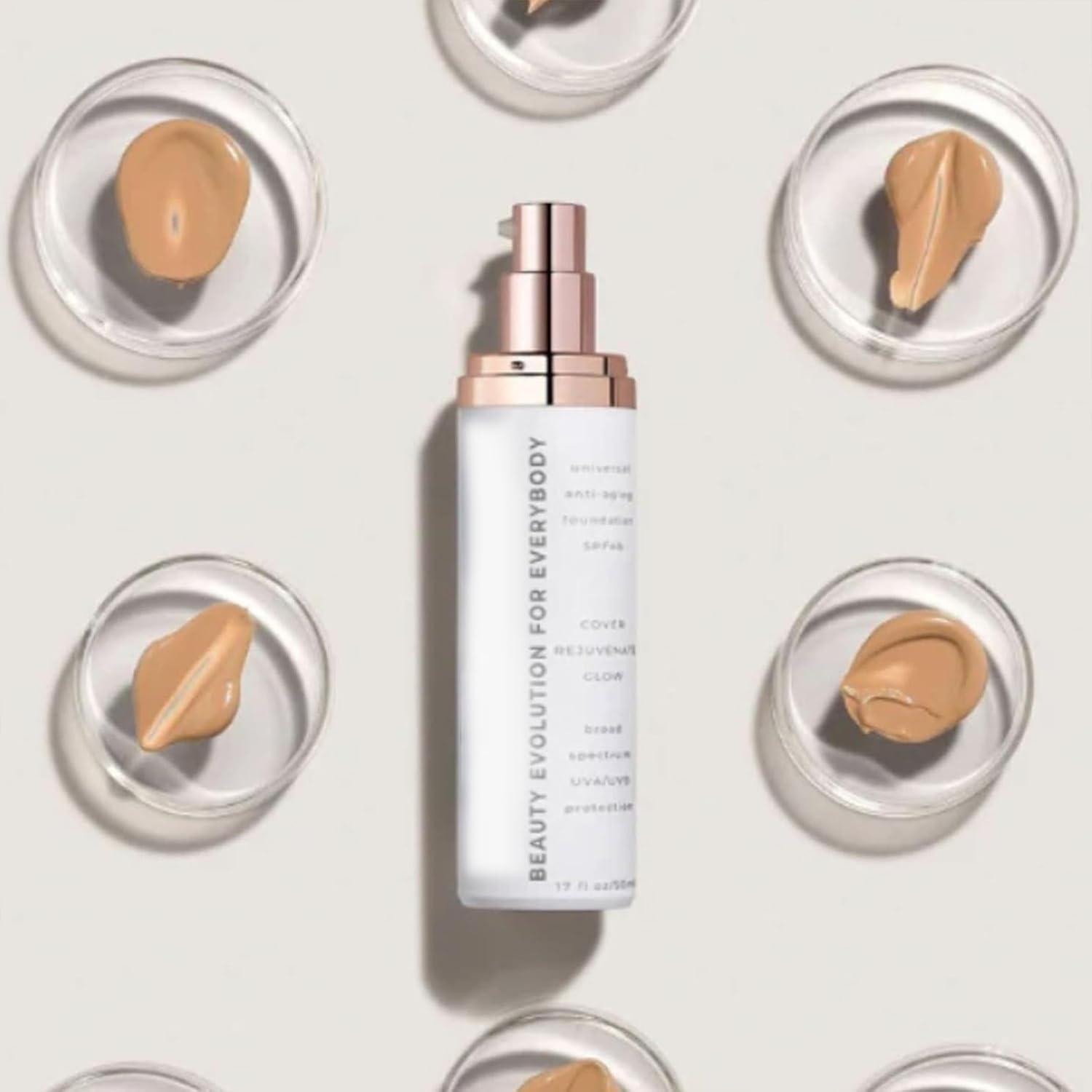 WAKIWI Anti Aging Foundation, Anti Aging Makeup, Universal Tint, Waterproof And Sweat-Proof, Age Defying Serum, Light Sheer Coverage Tinted Face Sunscreen (3Pcs)