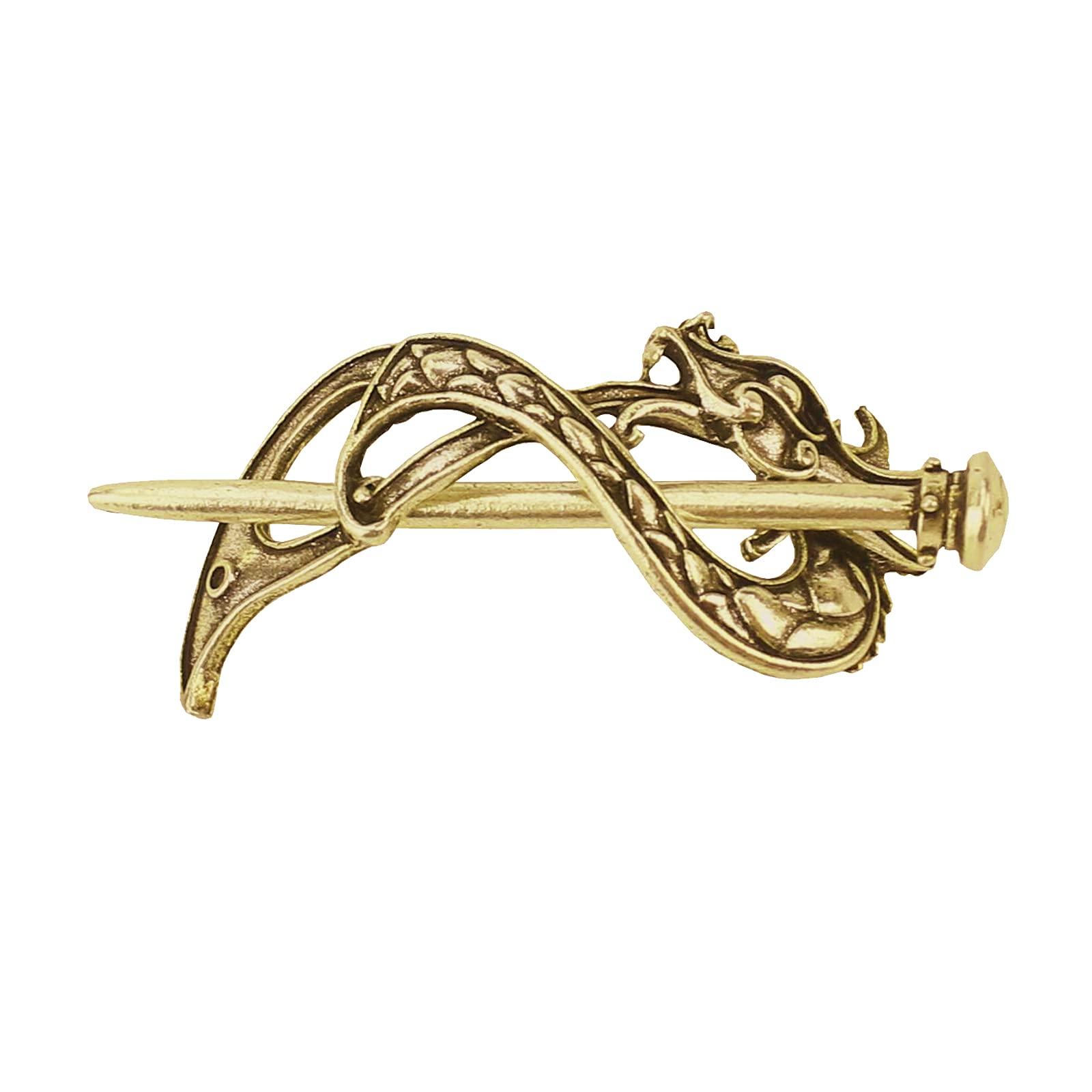 Tinsow Tinsow 2 Pcs Silver Celtic Hair Slides, Hairpins, Minimalist Hair Claws, Barrettes and Creative Hair Accessories for Women (Style B L)