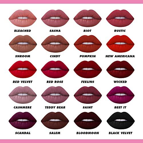 Lime Crime Lime Crime Velvetines Liquid Matte Lipstick, Bleached (Peachy Nude) - Bold, Long Lasting Shades & Lip Lining - Stellar Color & High Comfort for All-Day Wear - Talc-Free & Paraben-Free