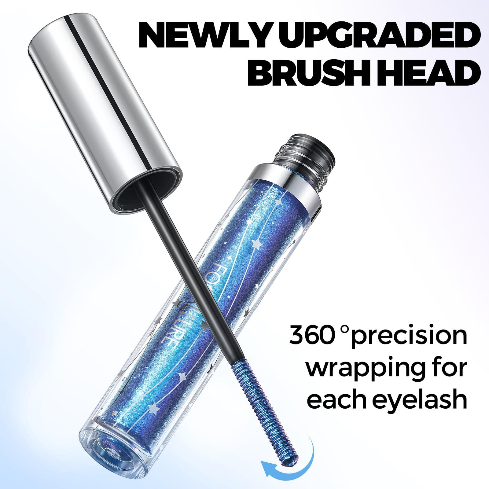 FOCALLURE FOCALLURE Star Drifter Glitter Mascara,Define Long Lasting Curling Eyelashes,Lightweight & Dries Quickly,Soft Gel Formula Mascara Create a Subtle Shimmer Look to your Eyelashes,PK03 VANITY OF GALAXY