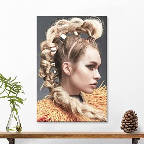 AOMACA Hair Salon Hair Salon Poster Hair Styling Hair Inspiration Canvas Poster Wall Art Decor Print Paintings for Living Room 24x36inch(60x90cm) Frame-Style