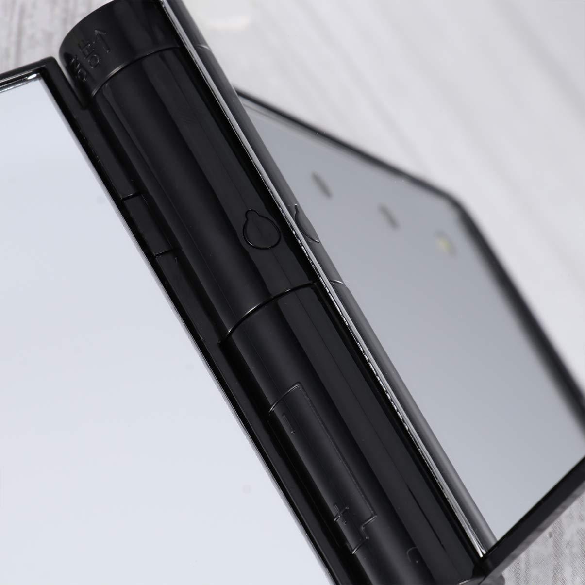 HEALLILY HEALLILY Mini Folding Mirror with LED Lights Handheld Mirror Portable Compact Vanity Handheld Mirror for Travel Camping Home