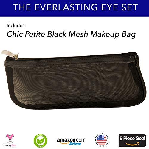 Mommy Makeup The Everlasting Eye 5 Piece Waterproof Makeup Set. Gel Eyeliner, Creme Eyeshadow, 2 brushes and Mesh Bag. Paraben-free, Talc-free, Cruelty-free. Elsa/Blue Angel 1112