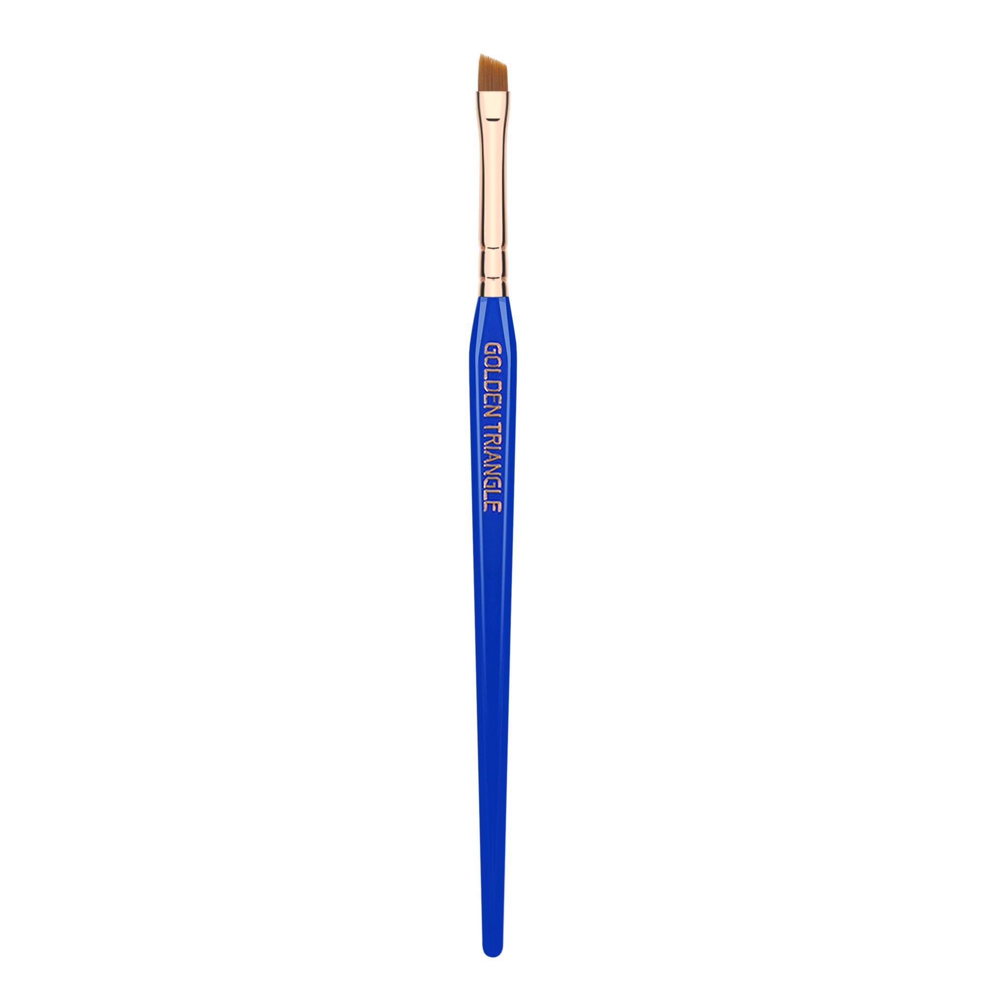 BDELLIUM TOOLS Bdellium Tools Professional Makeup Brush - Golden Triangle 762 Small Angle - With All Vegan and Soft Synthetic Fibers, For Shaping & Filling Eyebrows (Blue, 1pc)