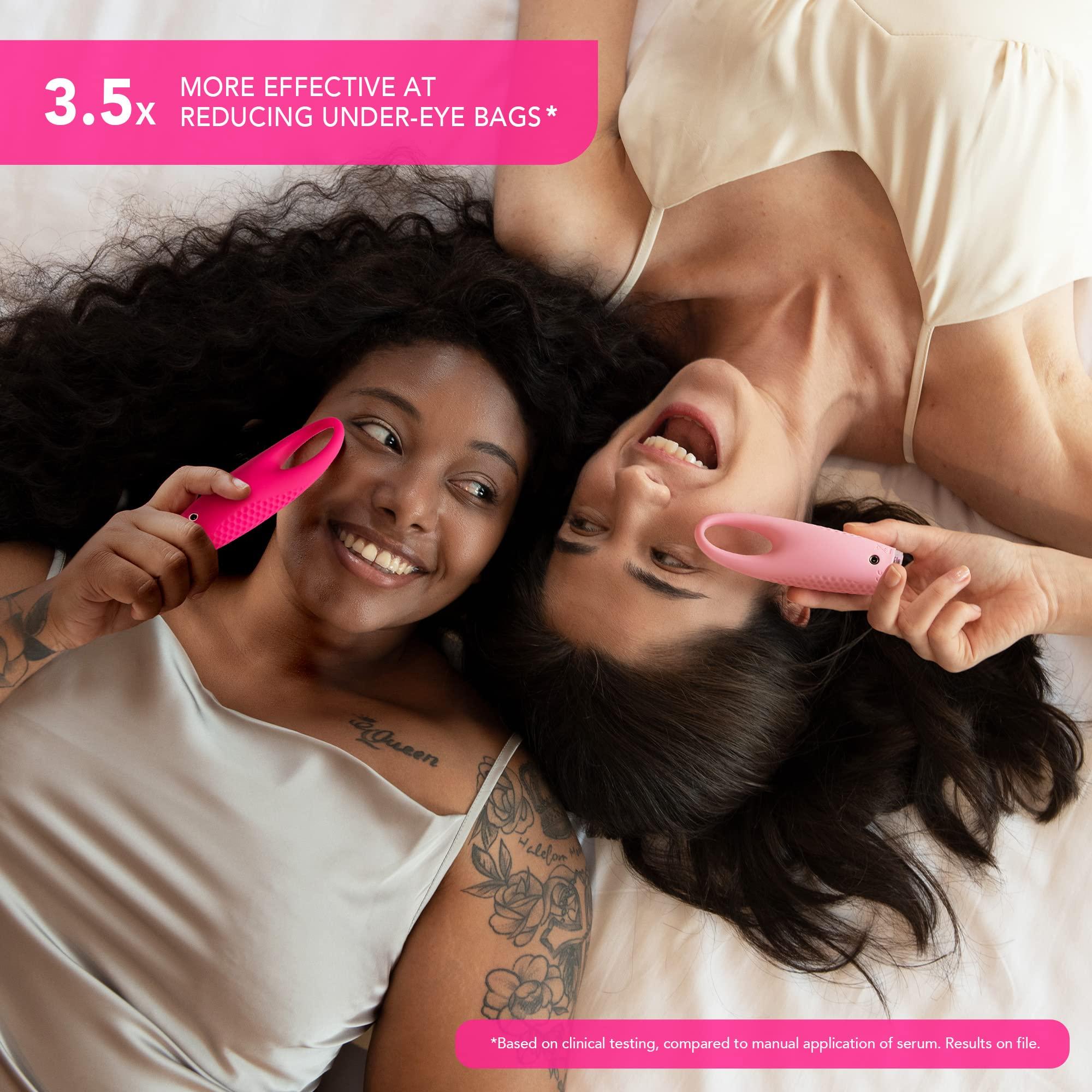 FOREO FOREO IRIS 2 Lymphatic Drainage Eye Massager | Dark Eye Circle Remover & Eye Bags Remover | Enhanced Under Eye Cream Absorption | Anti Wrinkle Eye Puffiness Reducer | 2-year Warranty | Fuchsia