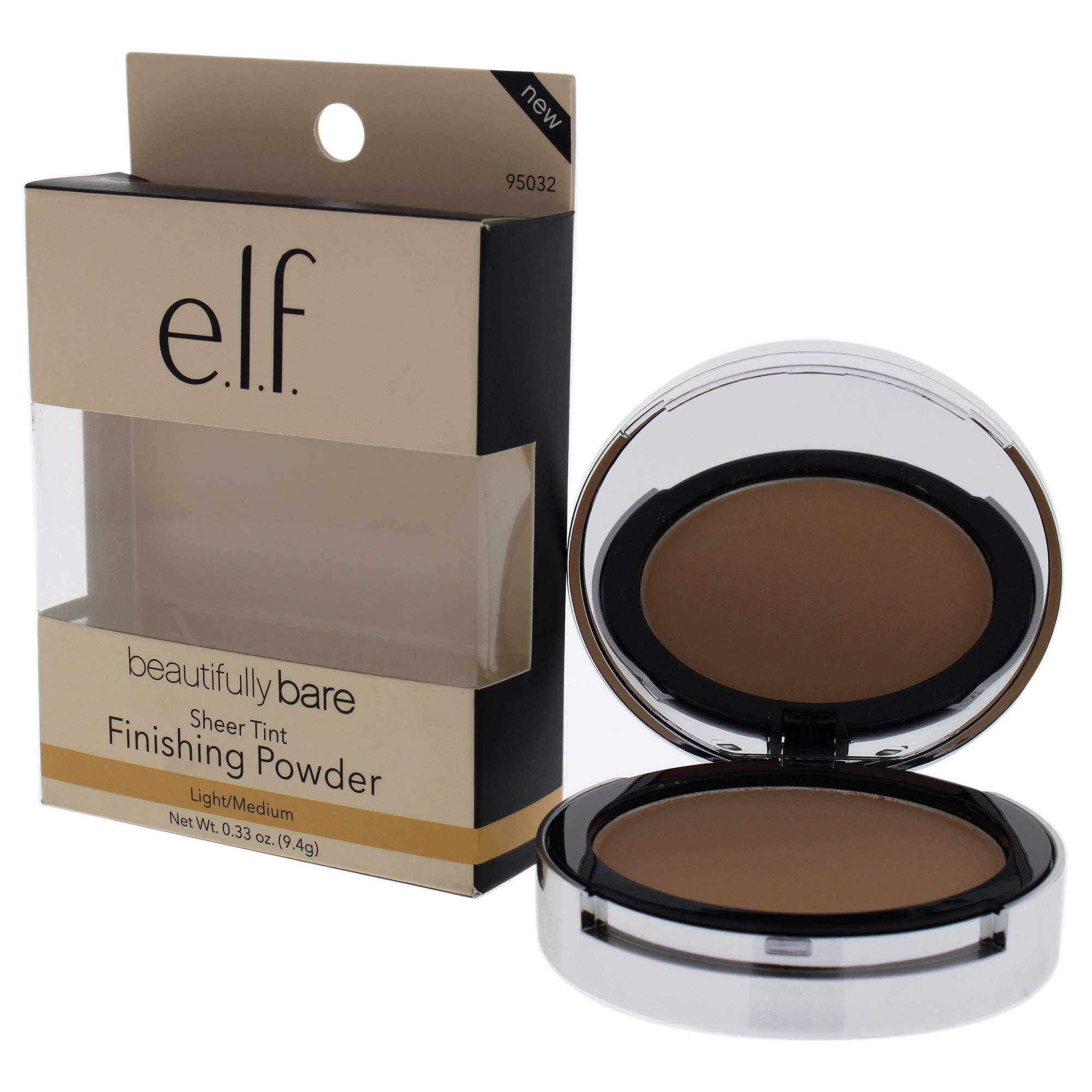 e.l.f. e.l.f. Beautifully Bare Sheer Tint Finishing Powder, Mattifying, Silky, Light Coverage, Long Lasting, Controls Shine, Creates a Flawless Face, All-Day Wear, Light/Medium, 0.33 Oz