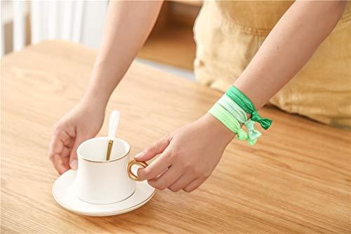 wishprom Hair Ties Ponytail Holders 20Pack Yoga Twist Hair Bands Accessories (17# Lime)