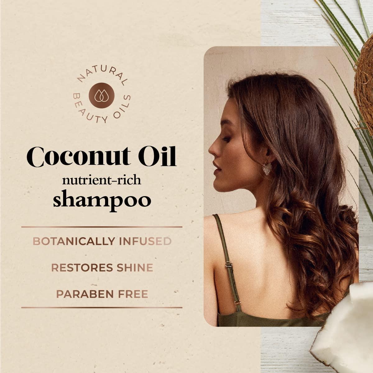 Oliology Oliology Nutrient Rich Coconut Oil Shampoo & Conditioner Combo Pack - Helps Restore Damaged Hair | Provides Intense Shine | Moisturizing | Made in USA, Cruelty Free & Paraben Free (32oz)