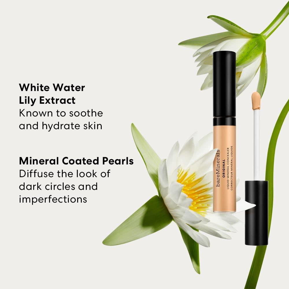 bareMinerals bareMinerals Original Liquid Mineral Concealer, Brightening Dark Circle Eye Concealer, Reduces Look of Fine Lines, Buildable Coverage, Vegan
