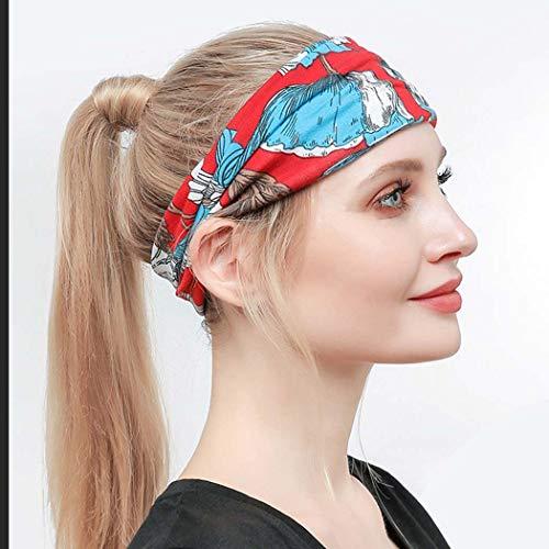 Bohend Bohend 8 Pack Boho Headbands Wide Flower Hair Band Boho Bandeau Stretchy Athletic Daily Use Hair Accessories for Women and Girls (I)