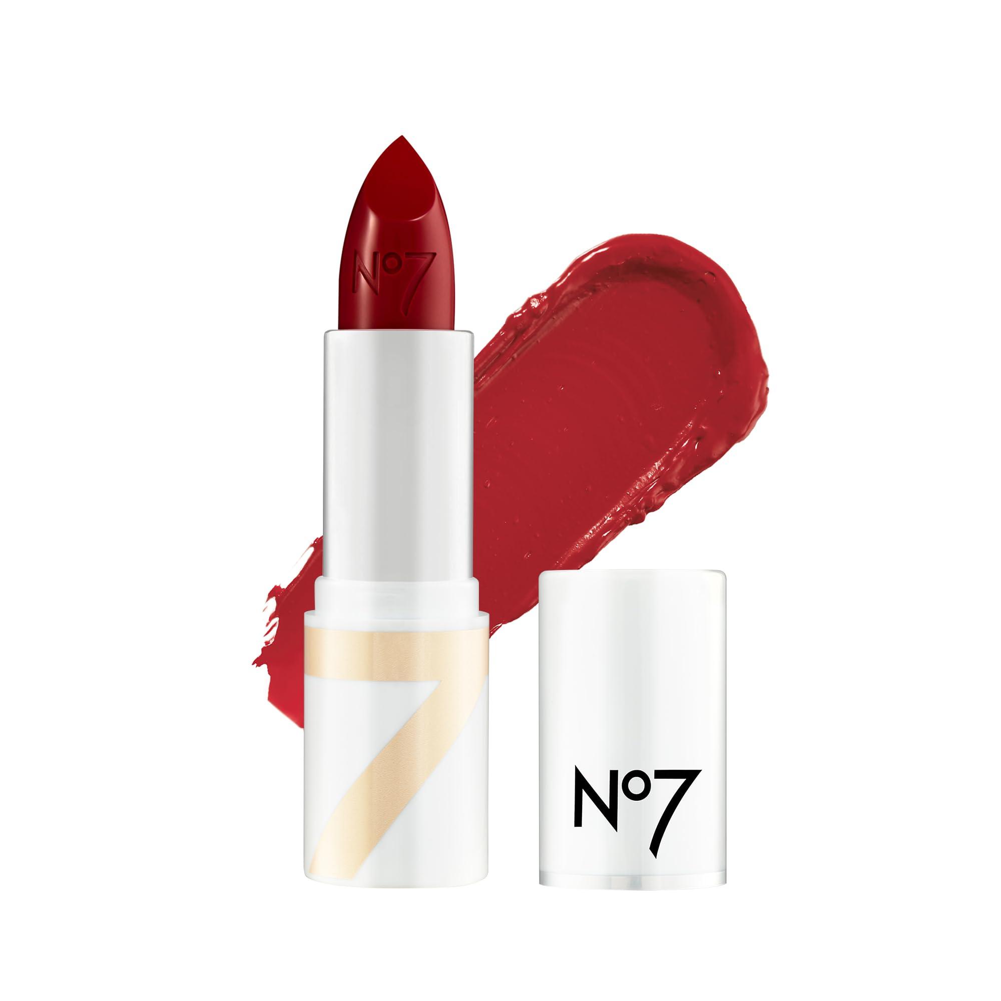 No.7 No7 Age Defying Lipstick - Soft Cherry - Anti-Aging Makeup for Women - Hydrating Pink Lipstick with Hyaluronic Acid for Plumper, Smoother, Younger Looking Lips Over Time (3.5g)