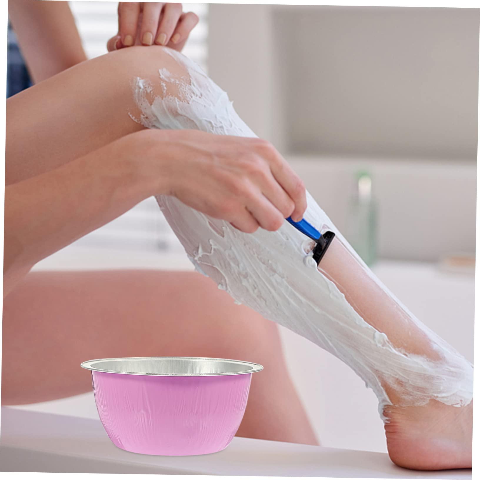 Angoily Angoily 10pcs Wax Melting Bowl Non- Stick Wax Bowl Chocolate Melting Pot Pan Cupcake Pie Aluminum Melting Bowl Liners Chaffing Dish Warmers Bowls Melter Heater Wax Pot Aluminum Foil Pink