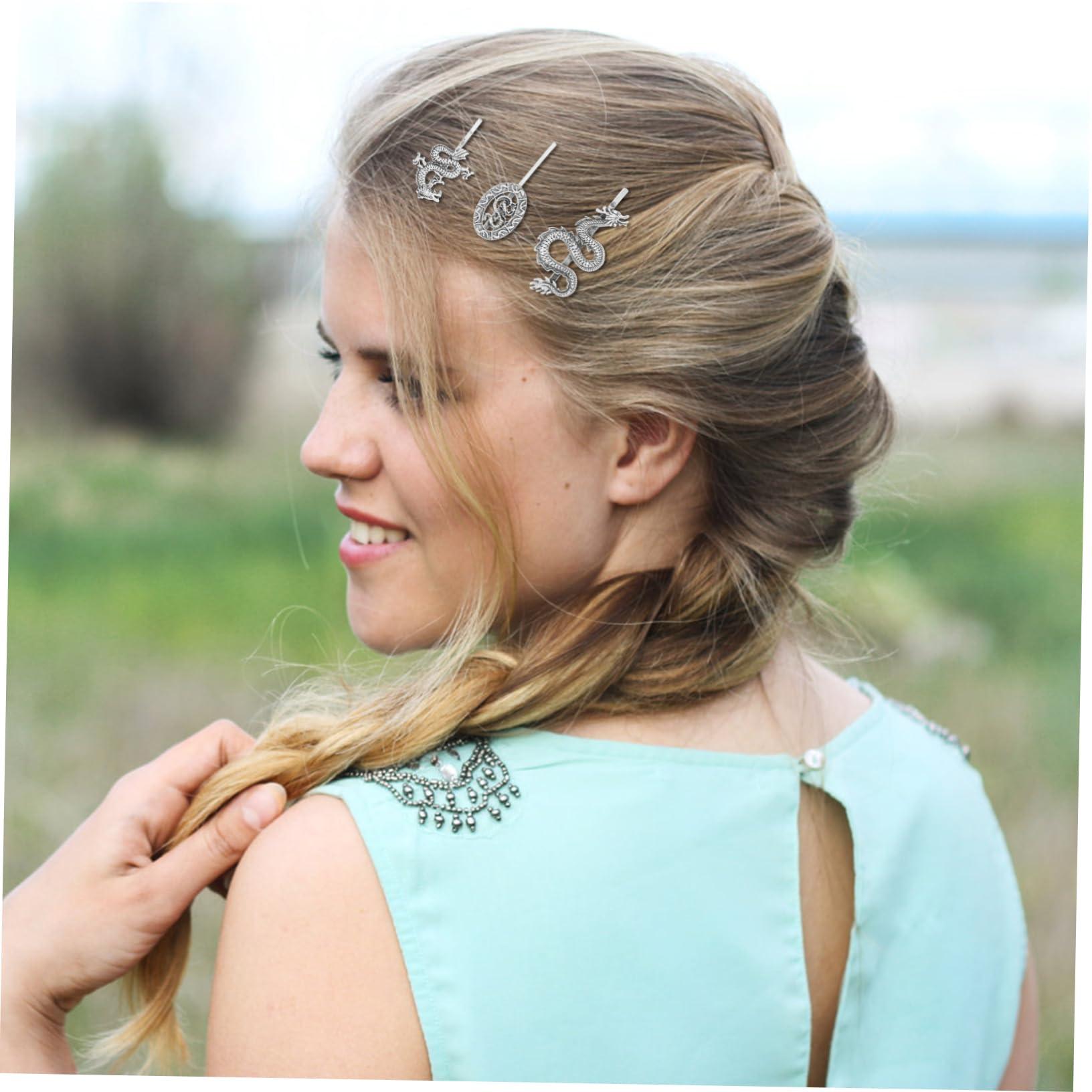 Beavorty 30 Pcs Dragon Barrettes Bobby Pin Dragon Hairpin Retro Hair Clip Metal Hair Clips Punk Headdress Cool Style Hair Clip Hair Clips for Girls Punk Hair Accessories Stylish Hair Clips