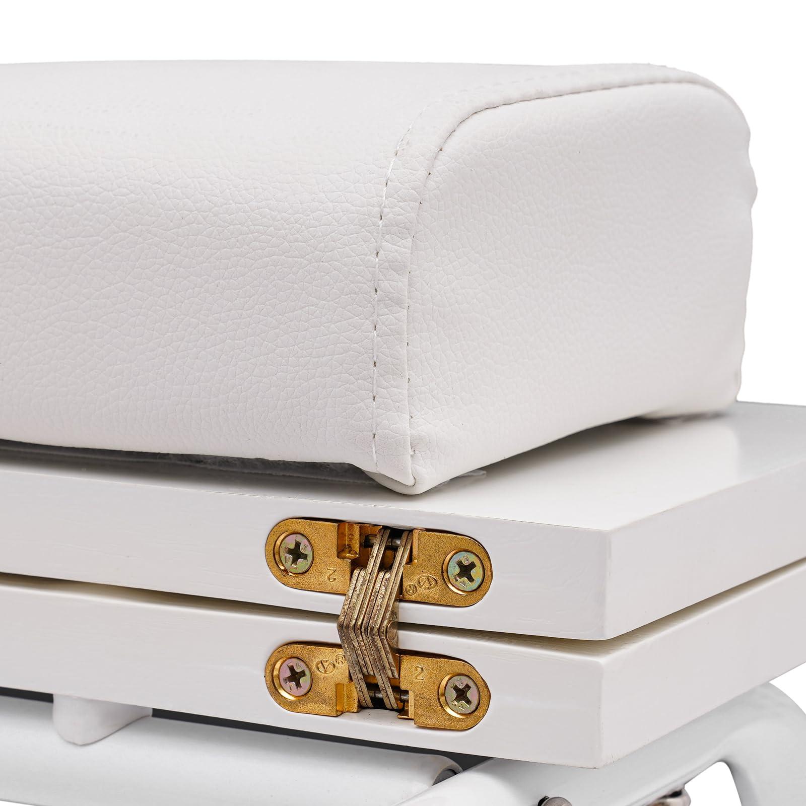 DUTTIETY DUTTIETY Foot SPA Protable Trolley Beauty Salon Nail Esthetician Trolley Cart for Foot Rest Pedicure Massage Stand Salon Supplies (White)