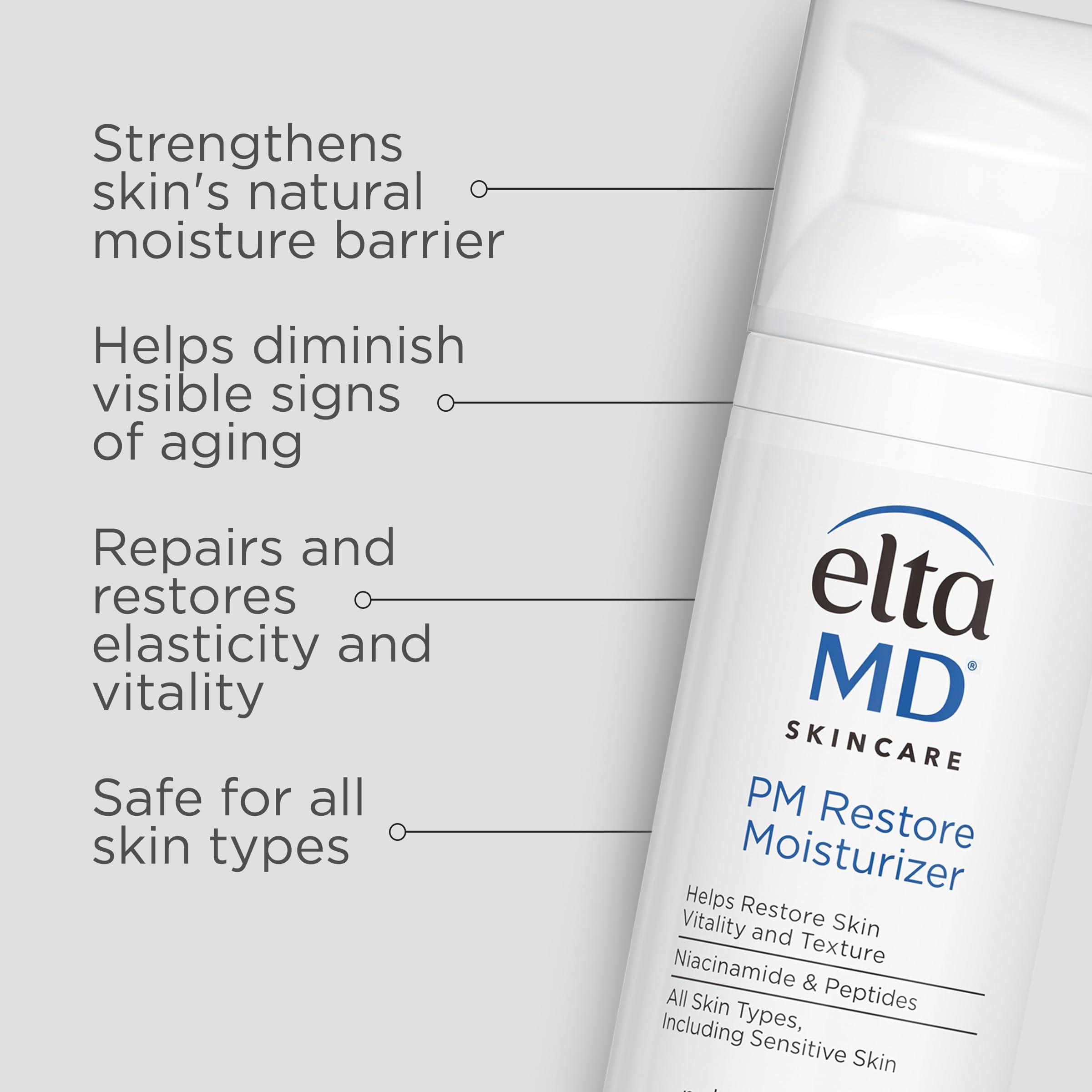 EltaMD EltaMD PM Restore Face Moisturizer, Night Moisturizer for Face, Safe For All Skin Types, 1.7 oz Pump