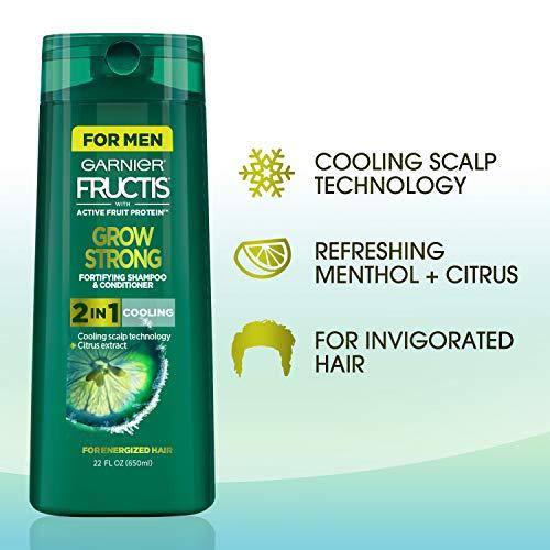 Garnier Garnier Fructis Grow Strong Cooling 2-in-1 Shampoo and Conditioner for Men, 22 Ounce Bottle