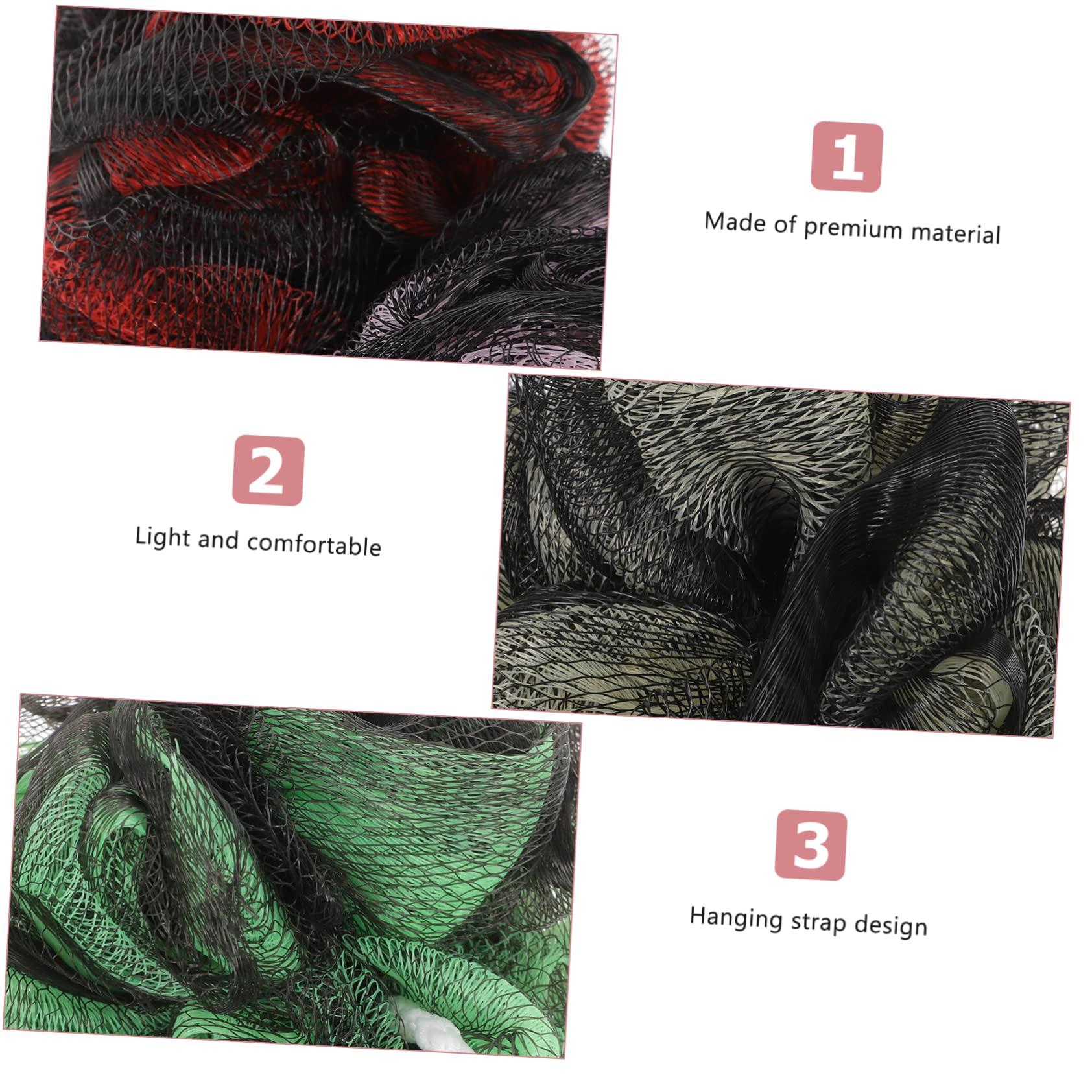 Healeved Healeved 4pcs Foaming Net Loofah Bath Sponges Shower Sponges Loofah Exfoliating Body Inflatable Bathtub Foaming Bathing Sponges Extra Bath Mat Bathroom Liquid Bath Bath Net Rugs or