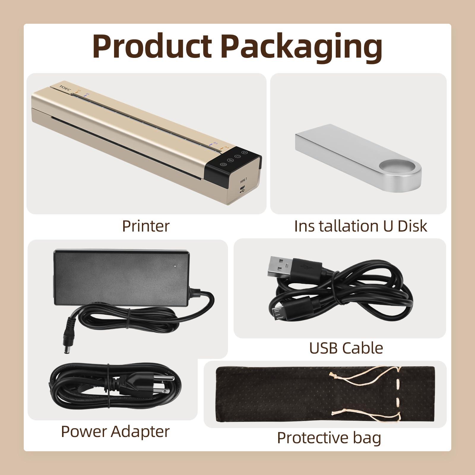 ATOMUS ATOMUS Tattoo Transfer Stencil Machine, Mini Thermal Copier Printer Connected Phone Computer Portable USB WiFi Tattoo Printer