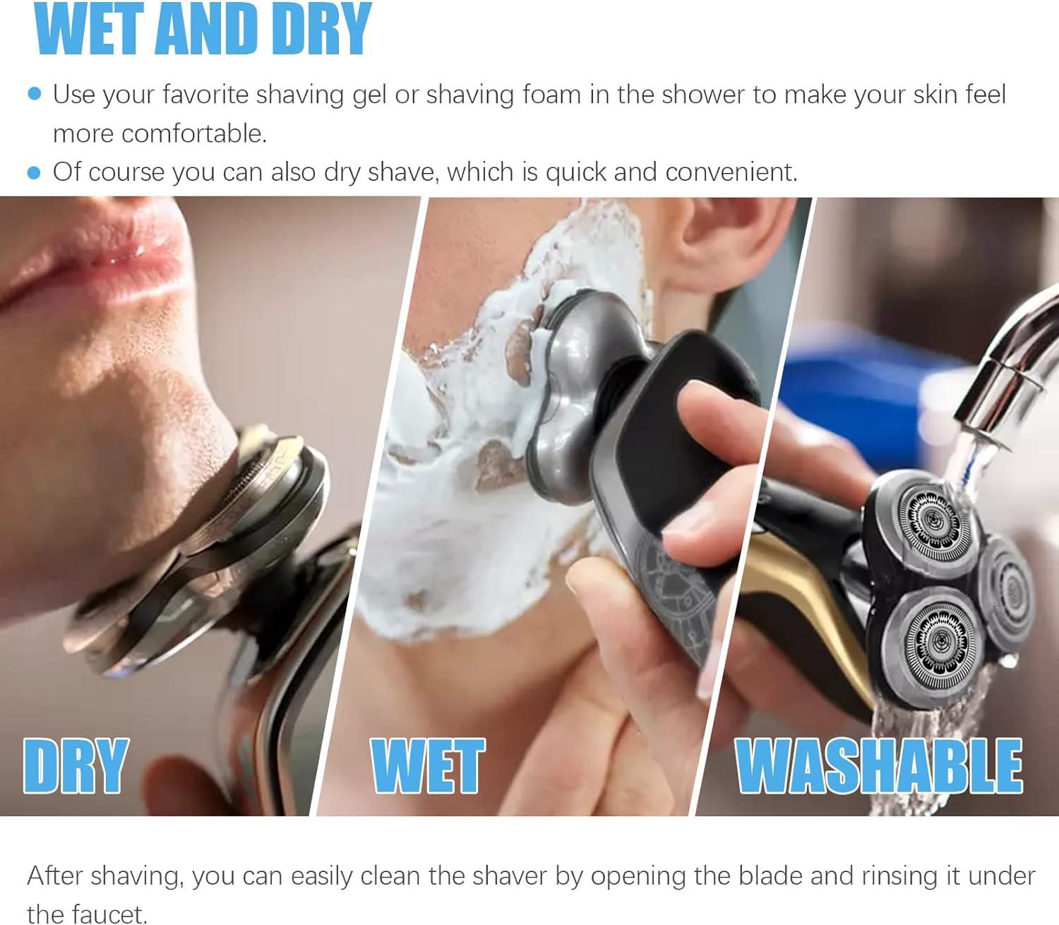 JIANCENGYU SH60 Replacement Heads Compatible with Philips Norelco Series 6000 Replacement Blades, for norelco 6000 Replacement Heads for Philips norelco 6000 Series Replacement Blades,Upgraded Blades