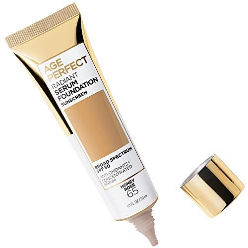 L'Oréal Paris L\'Oreal Paris Age Perfect Radiant Serum Foundation with SPF 50, Honey Rose, 1 fl. oz.