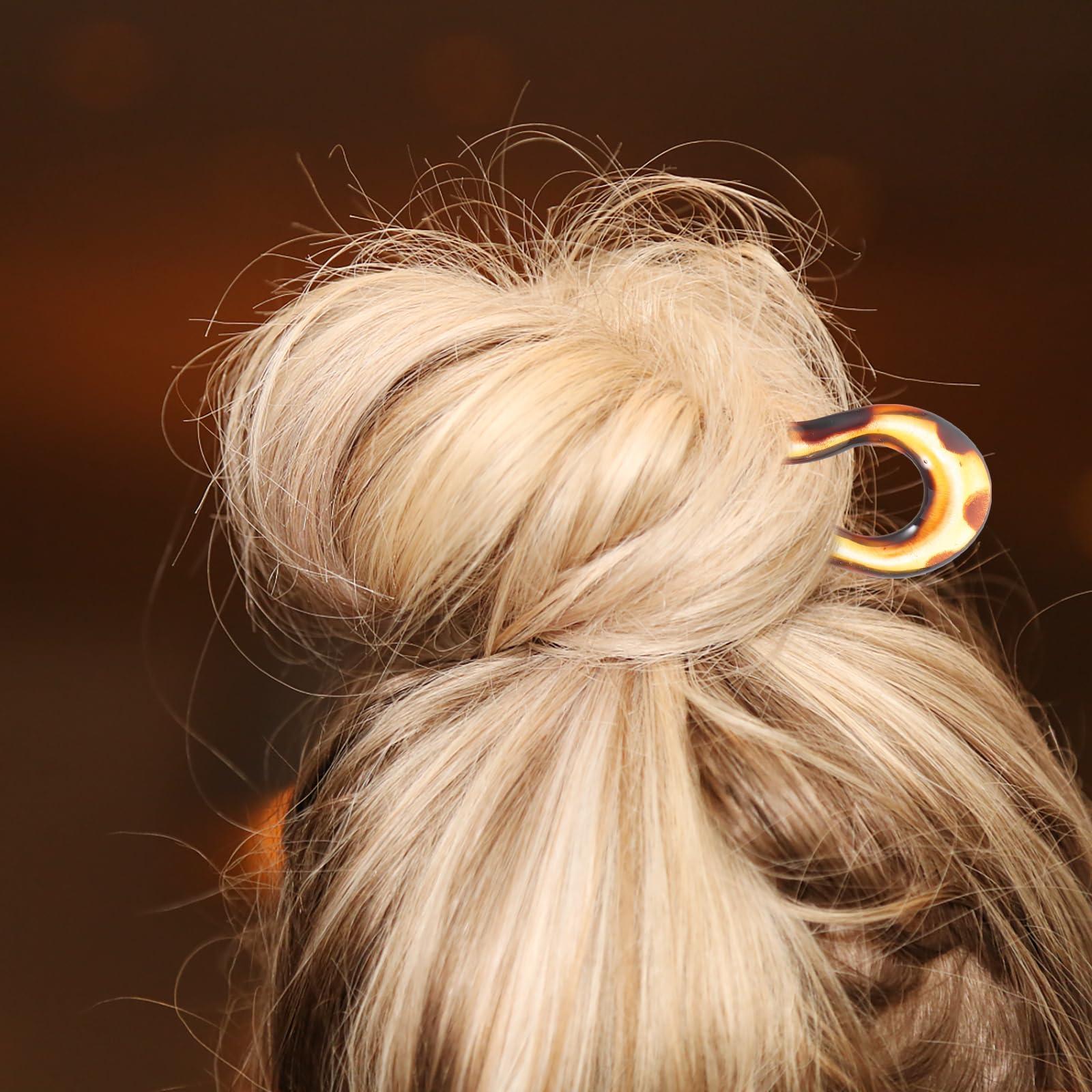 minkissy minkissy French Hair Pin for Buns U Shaped 3pcs Hair Forks French Hair Pins Vintage Hair Bun Sticks Chignon Pin Women Updo Hair Accessories