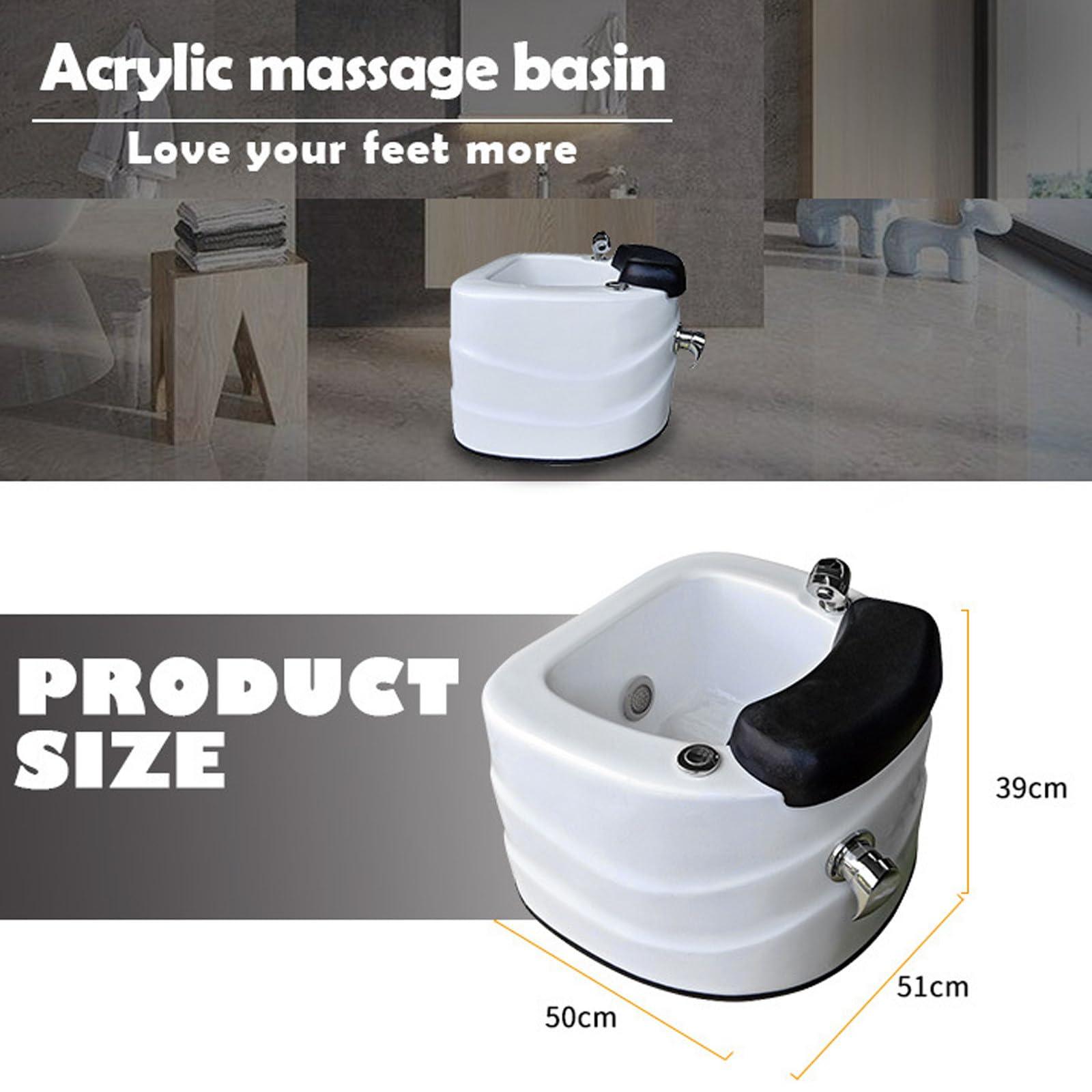 HENGCMM HENGCMM Acrylic Massage Footbath Colorful Lamp Footbath Home Foot Spa Pedicure Bowl Foot Detox Bucket Tub Nail Salon Massage Equipment Colorful Light Surfing Pedicure Bathtub